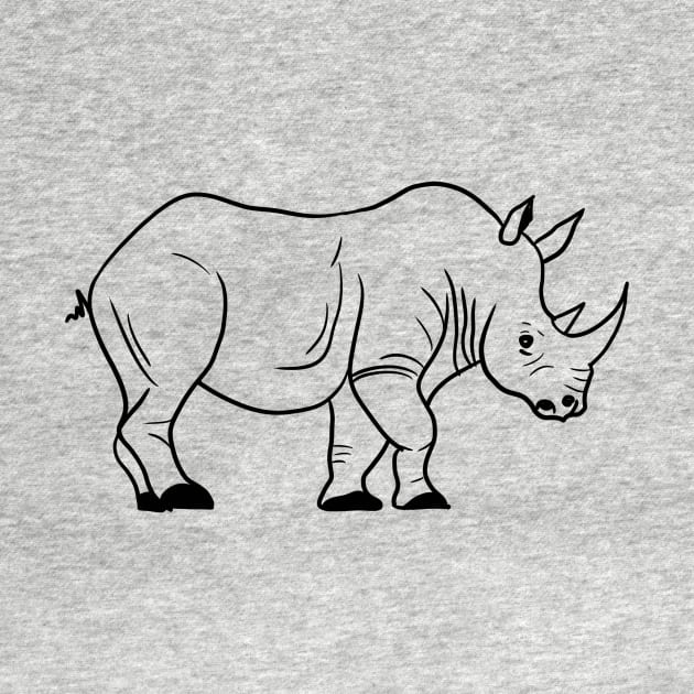 Stick figure Rhinoceros by WelshDesigns